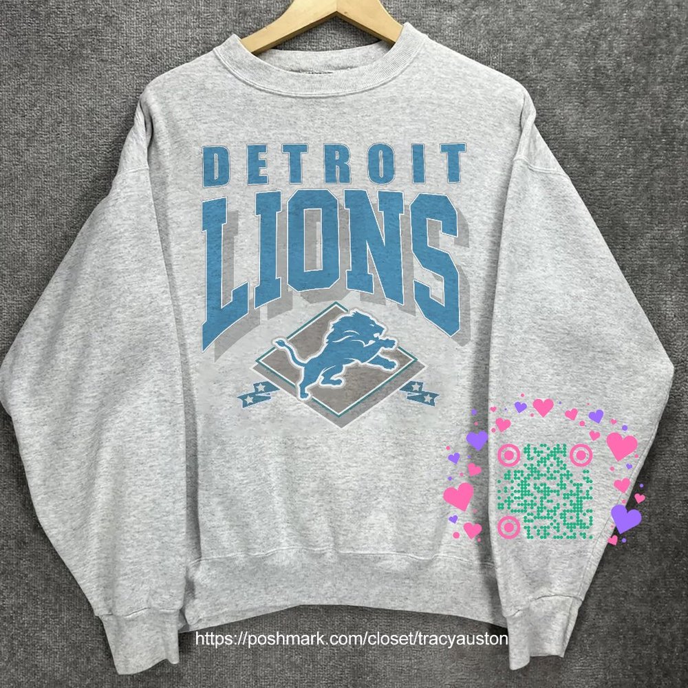 Retro Detroit Lions Football Sweatshirt NFL Detroit Lions Mens Womens Shirt tee